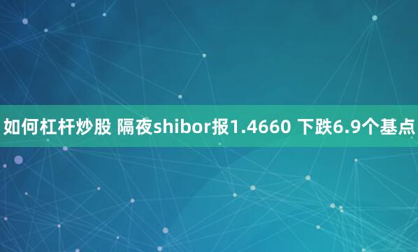 如何杠杆炒股 隔夜shibor报1.4660 下跌6.9个基点